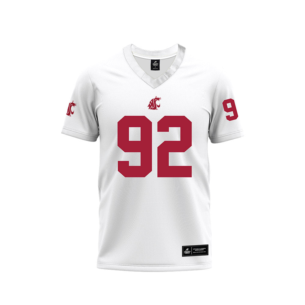 WSU - NCAA Football : Ike Okafor - White Football Jersey-0