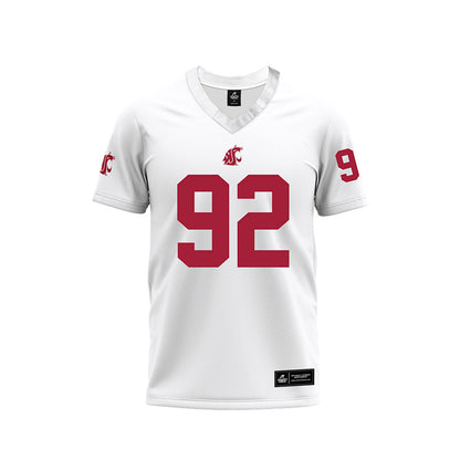 WSU - NCAA Football : Ike Okafor - White Football Jersey-0