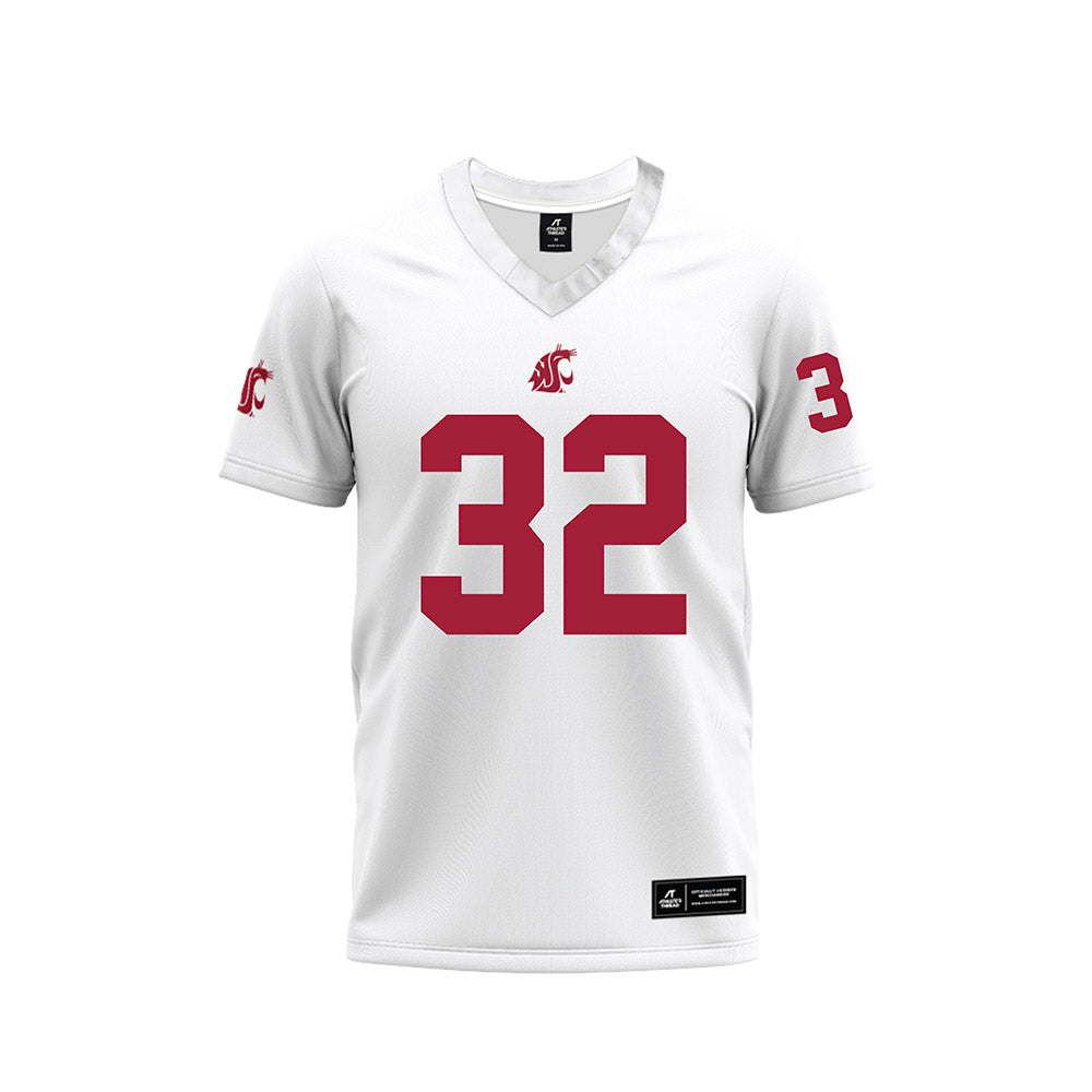 WSU - NCAA Football : Max Dean - White Football Jersey-0