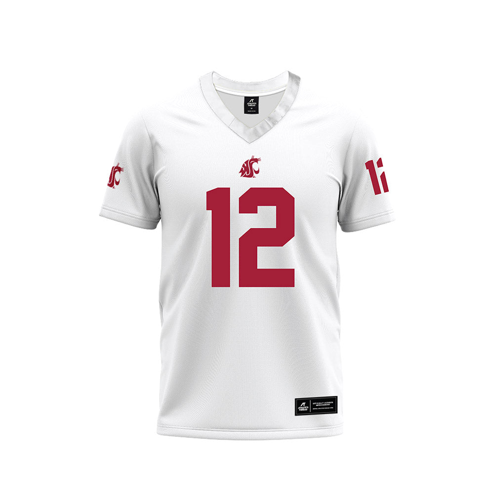 WSU - NCAA Football : Caden Pinnick - White Football Jersey-0