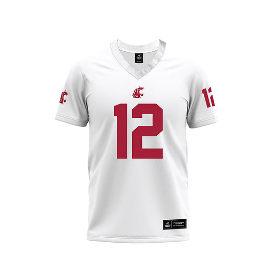 WSU - NCAA Football : Caden Pinnick - White Football Jersey-0
