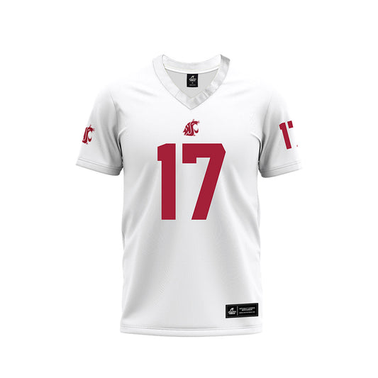 WSU - NCAA Football : Jamarey smith - White Football Jersey-0