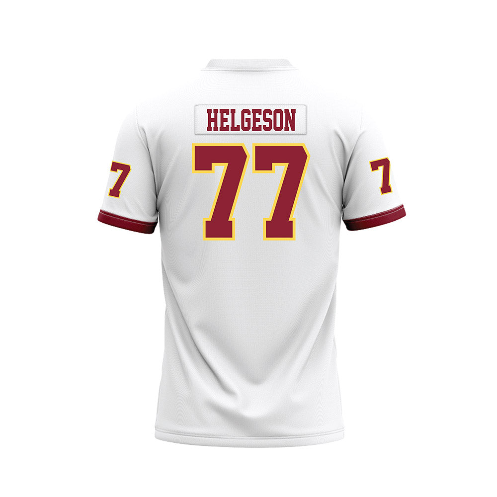NSU - NCAA Football : Riley Helgeson - White Premium Football Jersey-1