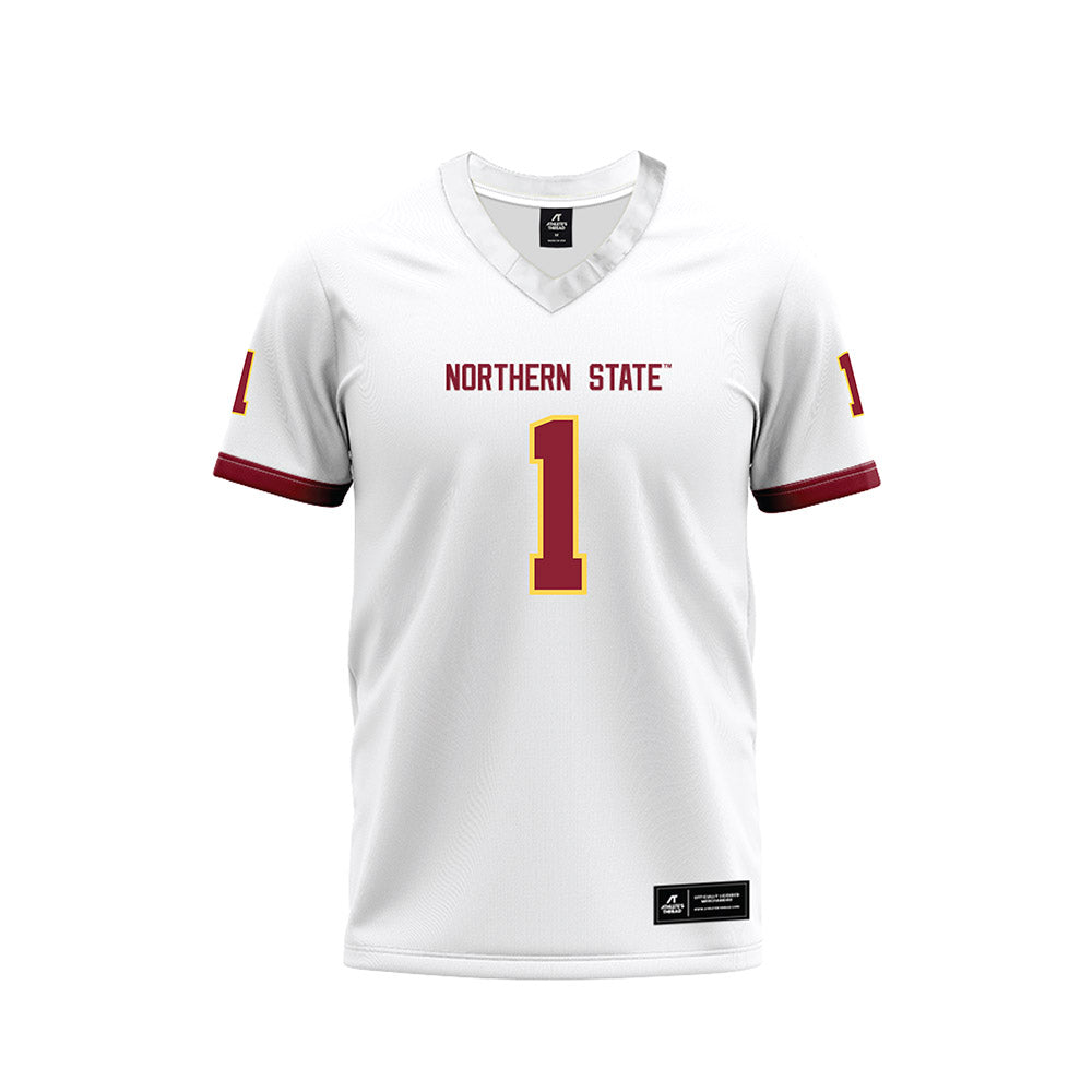 NSU - NCAA Football : Kiyon Johnston - White Premium Football Jersey-0