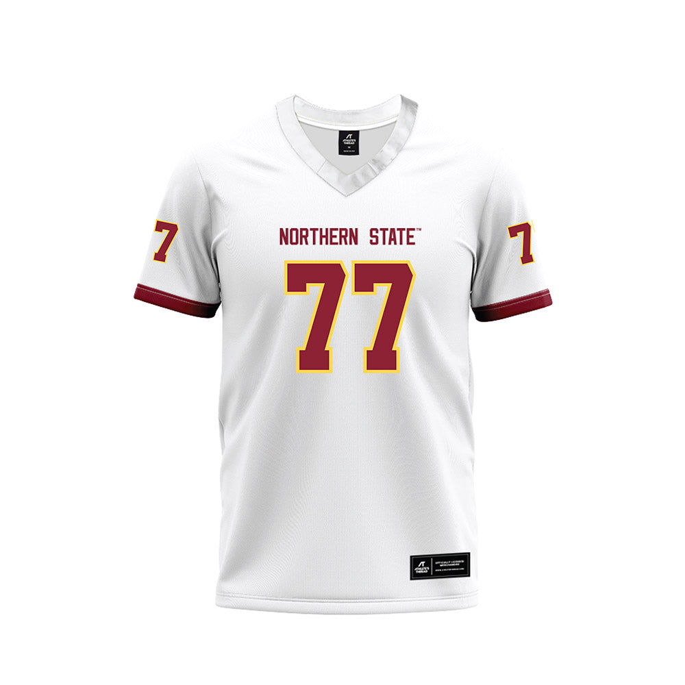 NSU - NCAA Football : Riley Helgeson - White Premium Football Jersey-0