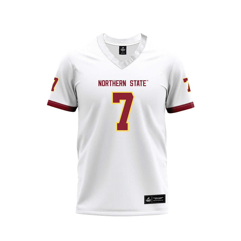 NSU - NCAA Football : Javonnee Szymanski - White Premium Football Jersey-0