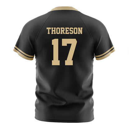Purdue - NCAA Women's Soccer : Angelina Thoreson - Black Soccer Jersey-1