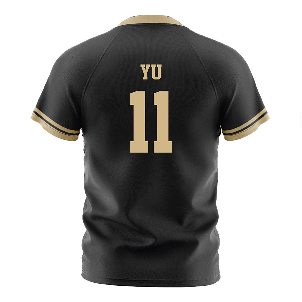 Purdue - NCAA Women's Soccer : Cherry Yu - Black Soccer Jersey-1