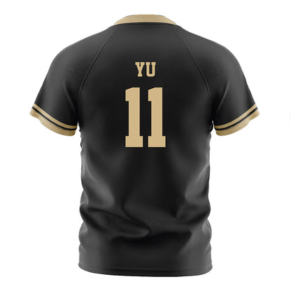 Purdue - NCAA Women's Soccer : Cherry Yu - Black Soccer Jersey-1