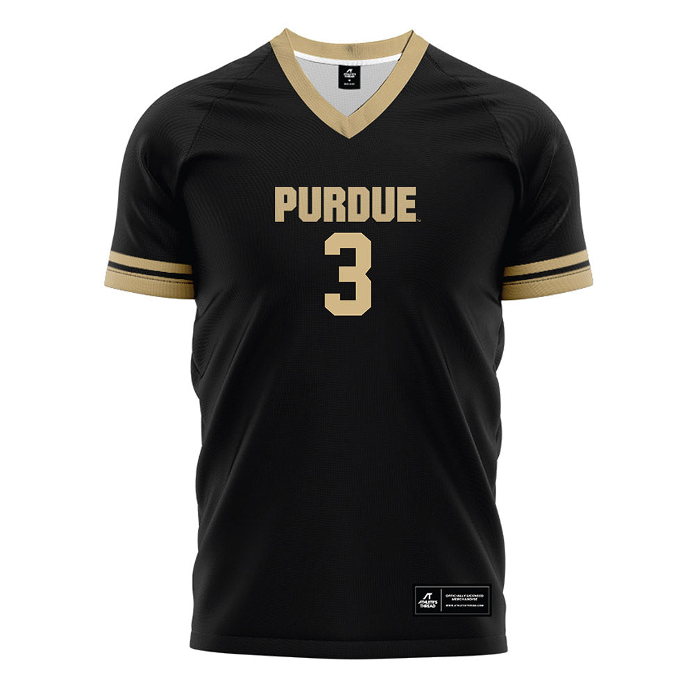 Purdue - NCAA Women's Soccer : Cassie Bibby - Black Soccer Jersey-0