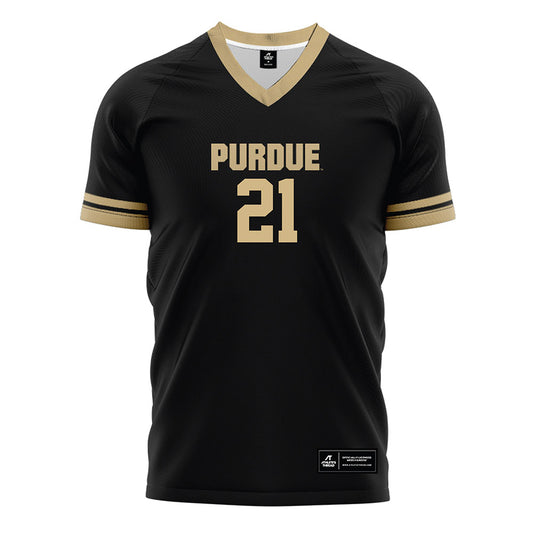 Purdue - NCAA Women's Soccer : Rosa Maalouf - Black Soccer Jersey-0
