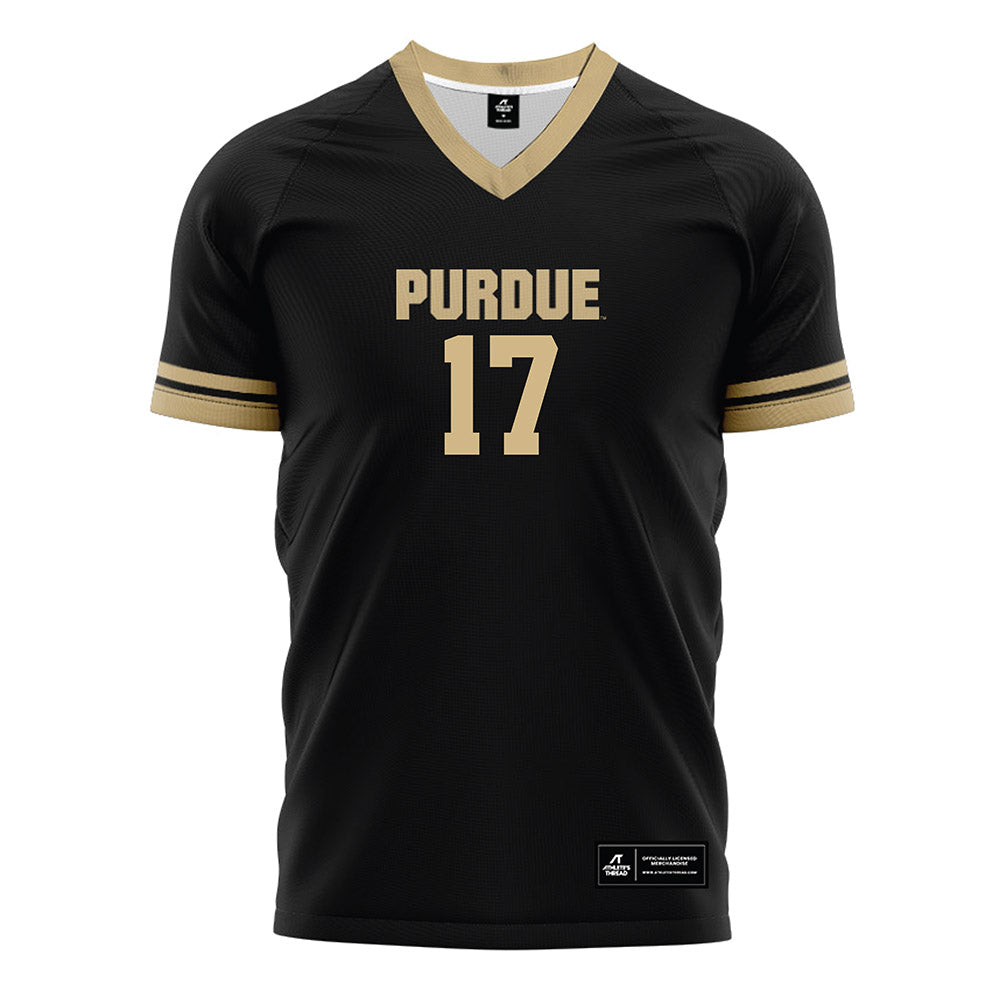 Purdue - NCAA Women's Soccer : Angelina Thoreson - Black Soccer Jersey-0