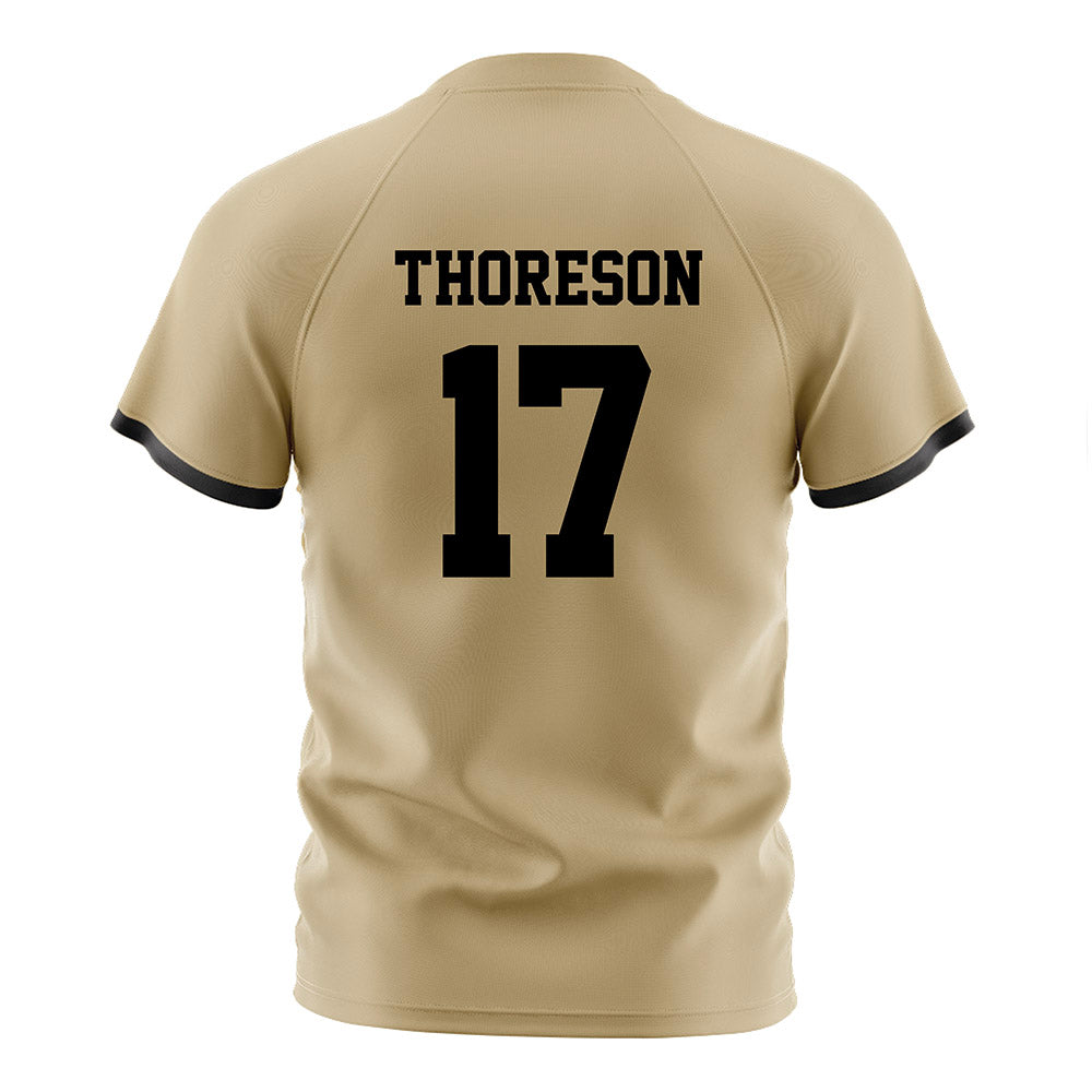 Purdue - NCAA Women's Soccer : Angelina Thoreson - Gold Soccer Jersey-1