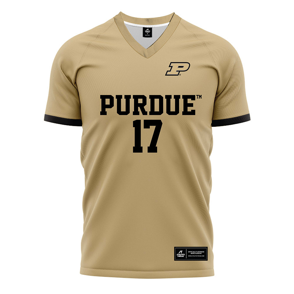 Purdue - NCAA Women's Soccer : Angelina Thoreson - Gold Soccer Jersey-0
