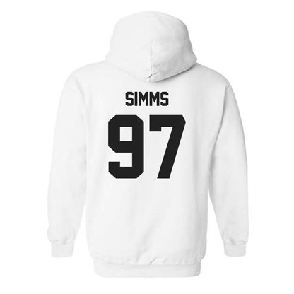 Purdue - NCAA Football : Wisdom Simms - Sports Shersey Hooded Sweatshirt-1