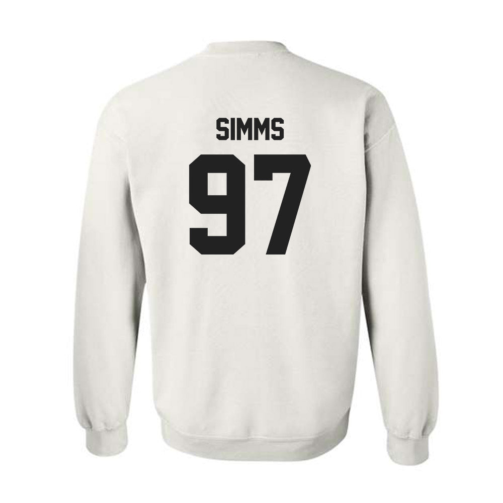 Purdue - NCAA Football : Wisdom Simms - Sports Shersey Crewneck Sweatshirt-1