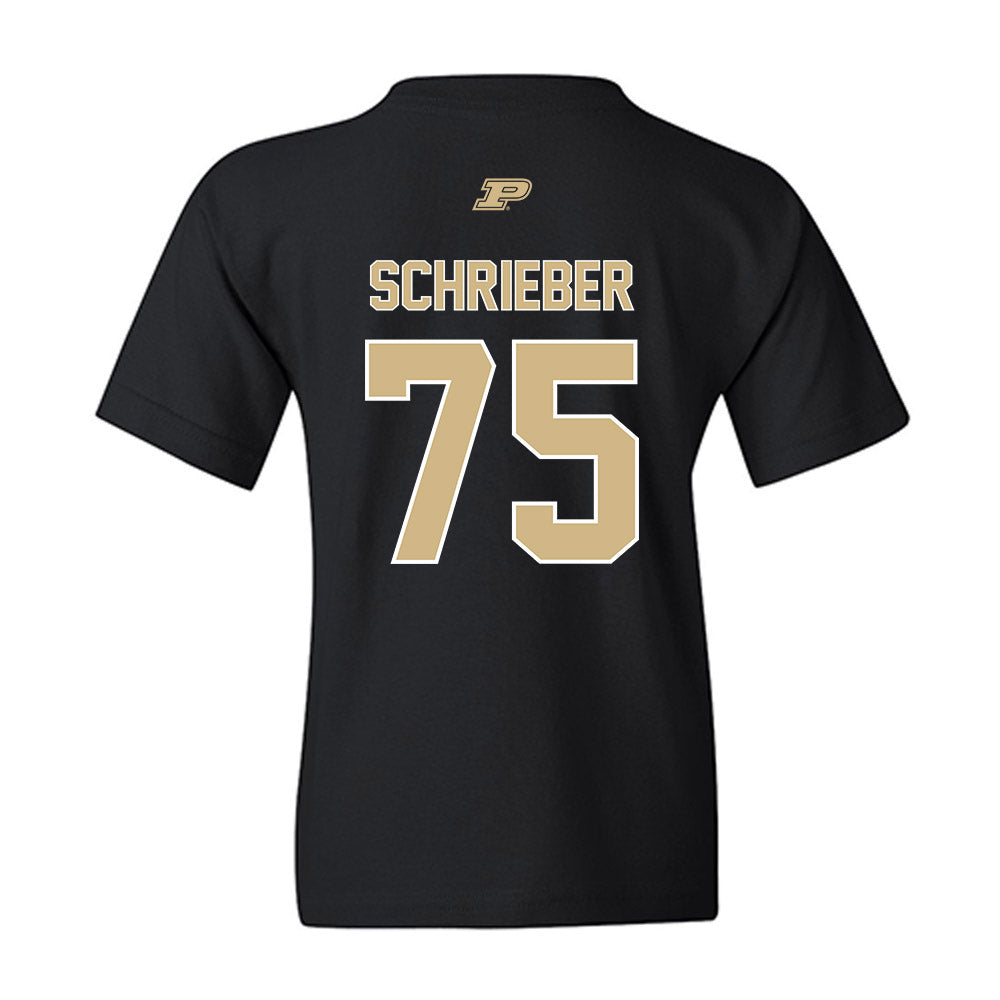 Purdue - NCAA Football : Rico Schrieber - Sports Shersey Youth T-Shirt-1