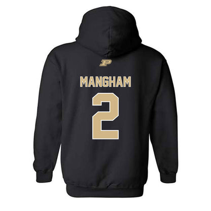 Purdue - NCAA Football : Jaden Mangham - Sports Shersey Hooded Sweatshirt-1