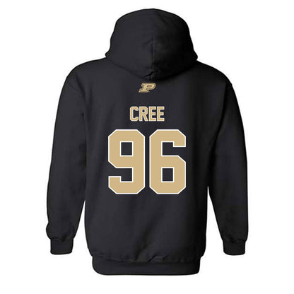 Purdue - NCAA Football : Jordan Cree - Sports Shersey Hooded Sweatshirt-1