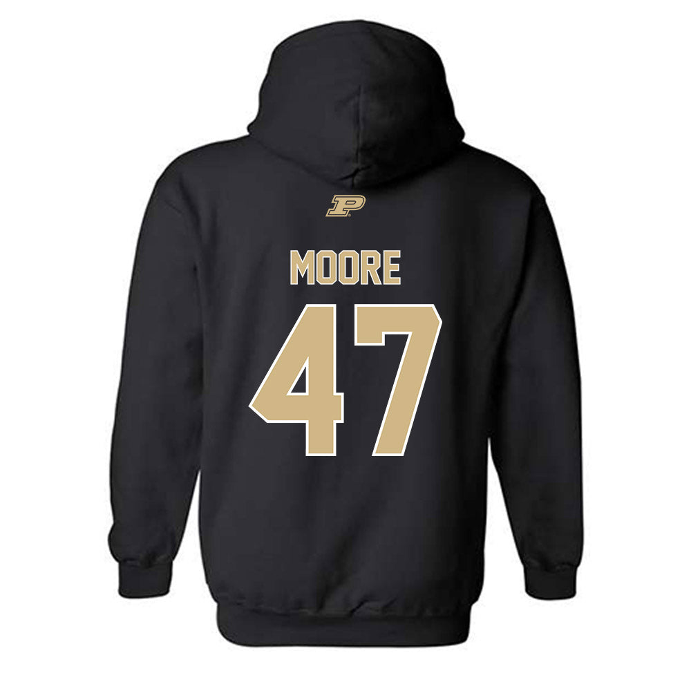 Purdue - NCAA Football : Tre Moore - Sports Shersey Hooded Sweatshirt-1