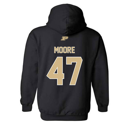 Purdue - NCAA Football : Tre Moore - Sports Shersey Hooded Sweatshirt-1