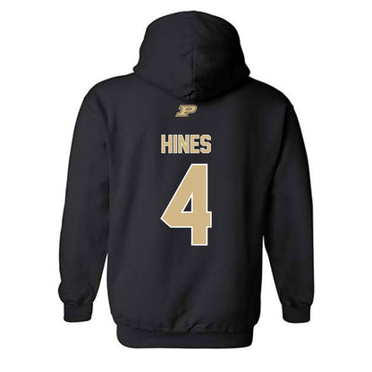 Purdue - NCAA Football : Hudauri Hines - Sports Shersey Hooded Sweatshirt-1