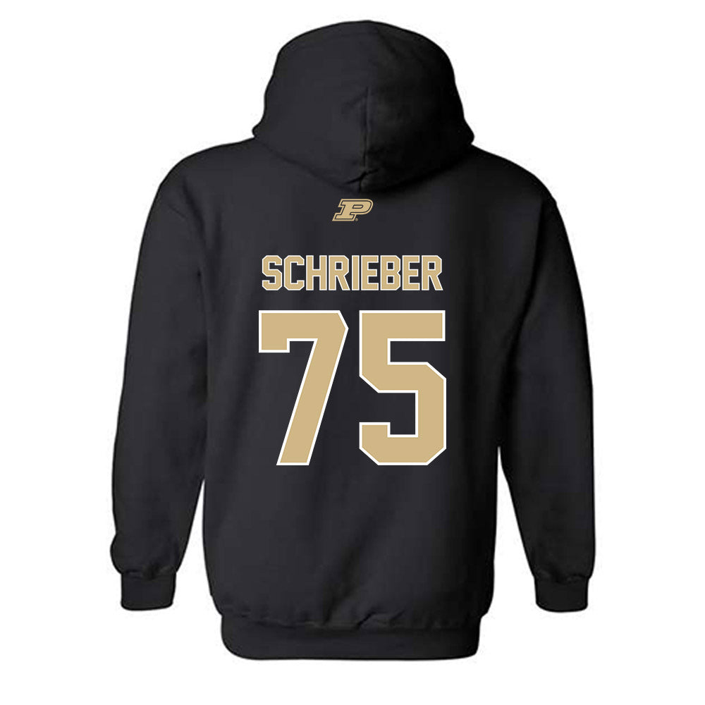 Purdue - NCAA Football : Rico Schrieber - Sports Shersey Hooded Sweatshirt-1