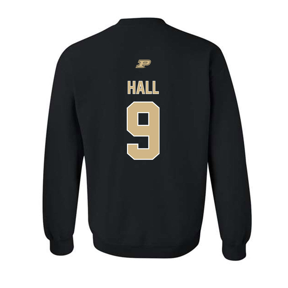 Purdue - NCAA Football : jalil hall - Sports Shersey Crewneck Sweatshirt-1