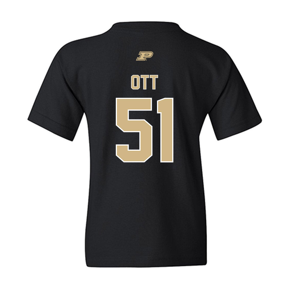 Purdue - NCAA Football : Jaxon Ott - Sports Shersey Youth T-Shirt-1