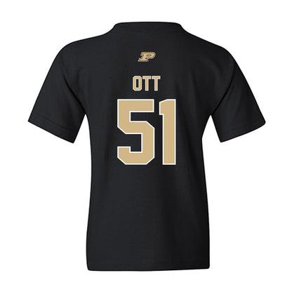 Purdue - NCAA Football : Jaxon Ott - Sports Shersey Youth T-Shirt-1