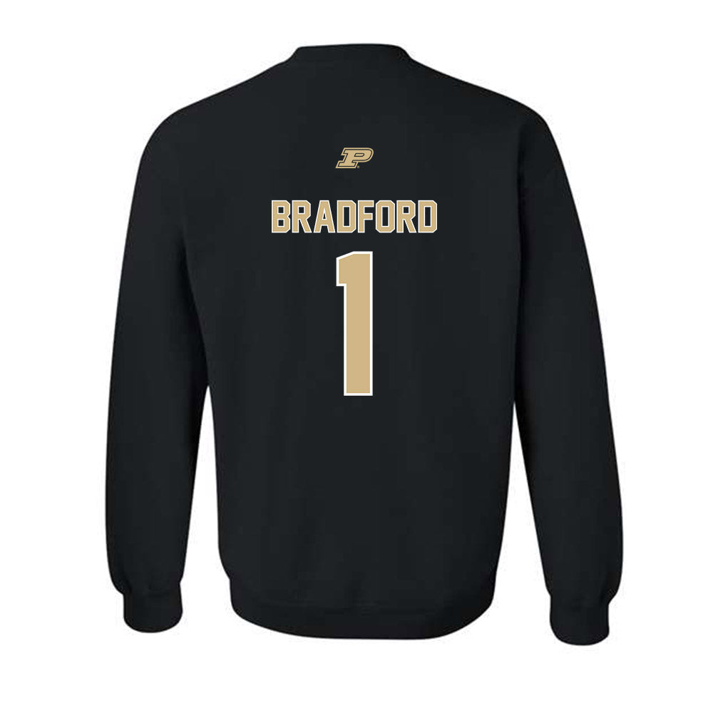 Purdue - NCAA Football : Smiley Bradford - Sports Shersey Crewneck Sweatshirt-1
