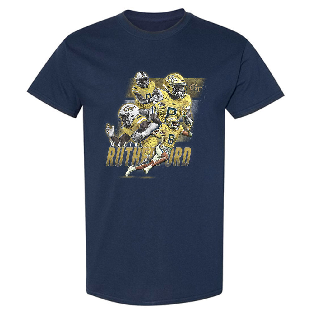 Georgia Tech - NCAA Football : Malik Rutherford - T-Shirt Player Collage