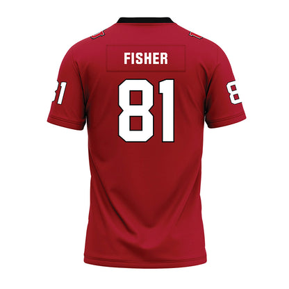 Utah - NCAA Football : Bear Fisher - Red Premium Football Jersey-1