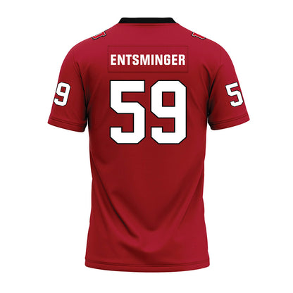 Utah - NCAA Football : Devin Entsminger - Red Premium Football Jersey-1