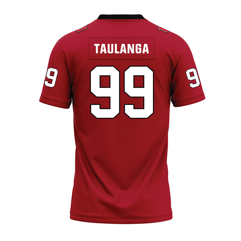 Utah - NCAA Football : Semi Taulanga - Red Premium Football Jersey-1
