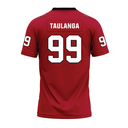 Utah - NCAA Football : Semi Taulanga - Red Premium Football Jersey-1