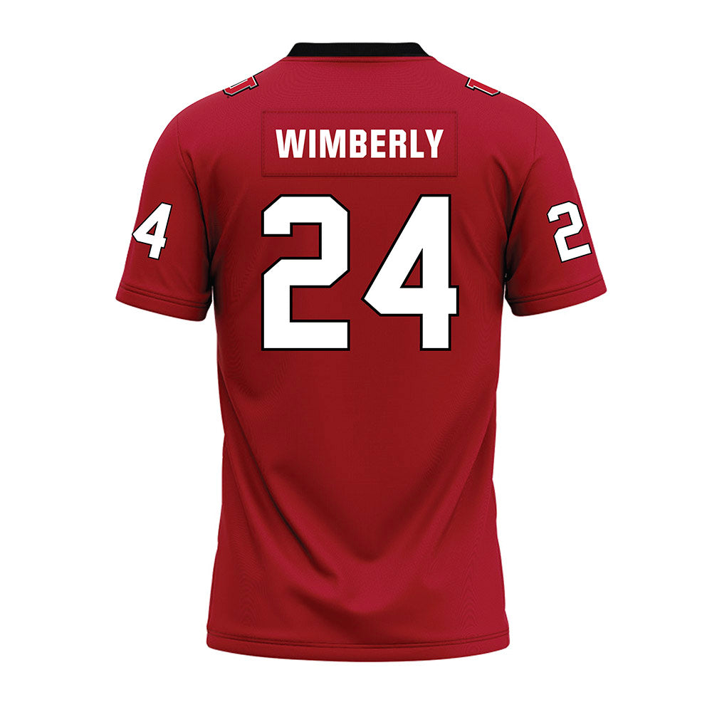Utah - NCAA Football : Marcus Wimberly - Red Premium Football Jersey-1
