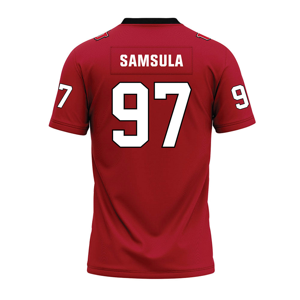 Utah - NCAA Football : Lucas Samsula - Red Premium Football Jersey-1