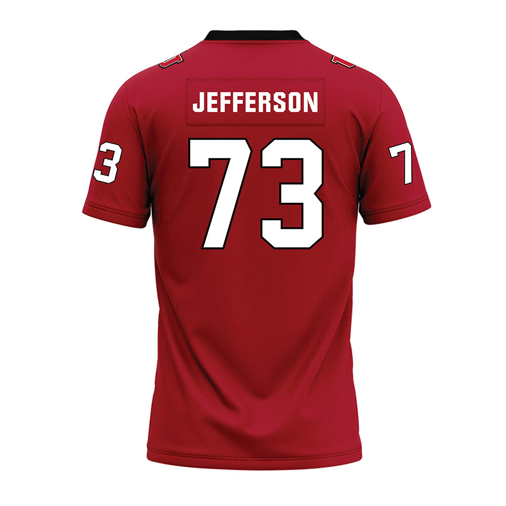 Utah - NCAA Football : Cedric Jefferson - Red Premium Football Jersey-1