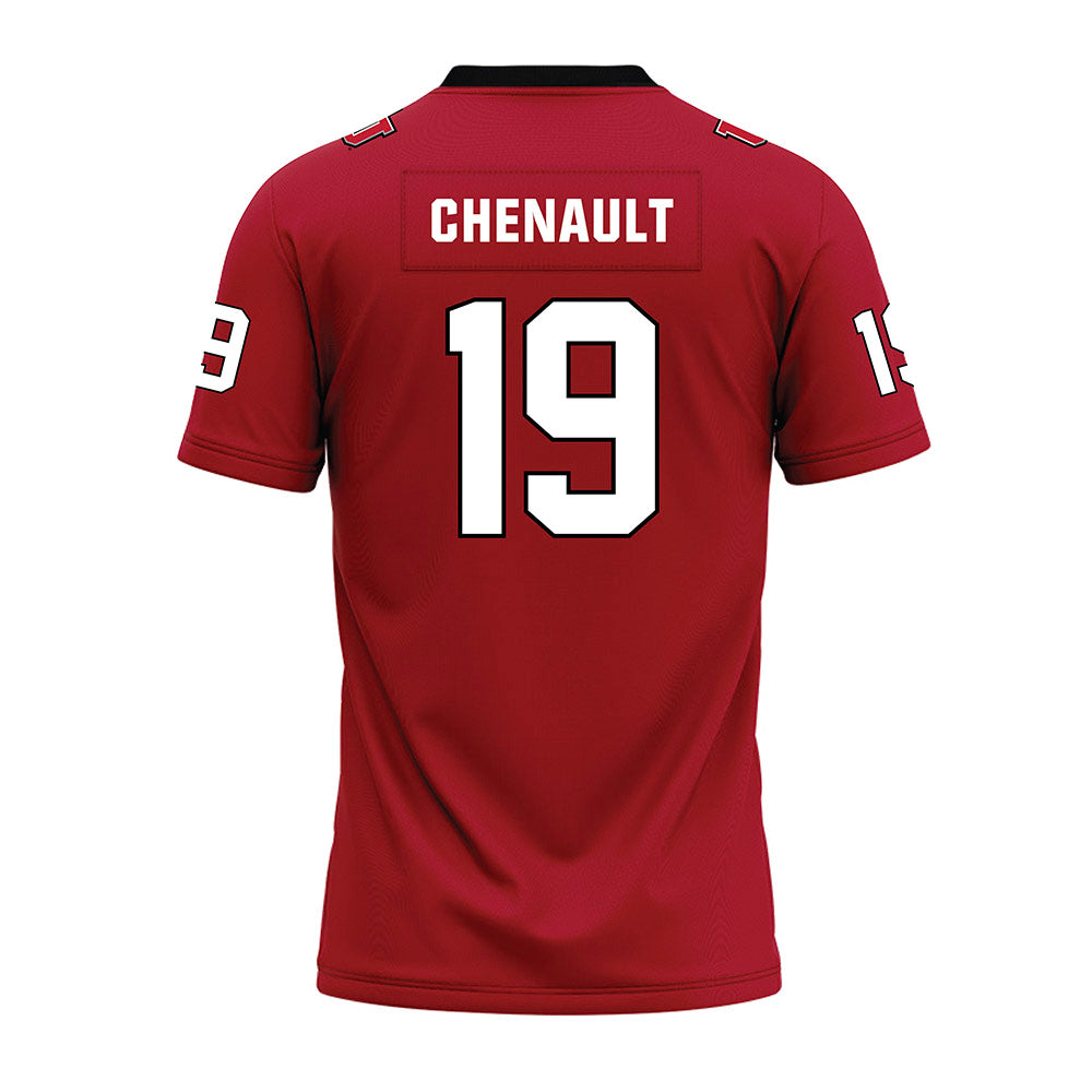 Utah - NCAA Football : James Chenault - Red Premium Football Jersey-1
