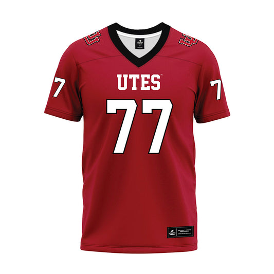 Utah - NCAA Football : Nick Hallock - Red Premium Football Jersey-0