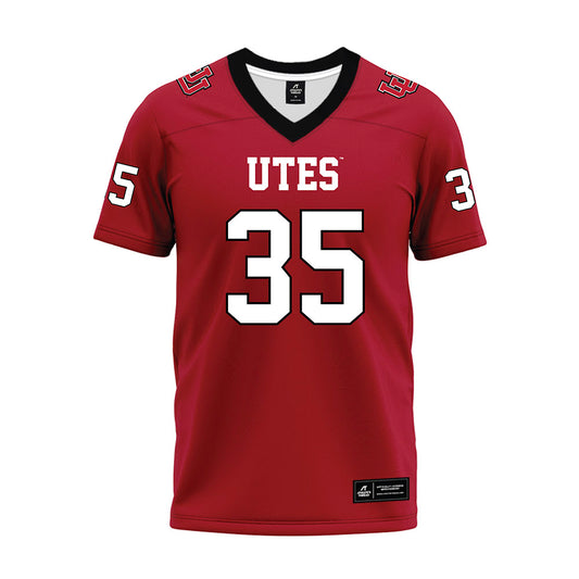 Utah - NCAA Football : Preston Pitts - Red Premium Football Jersey-0