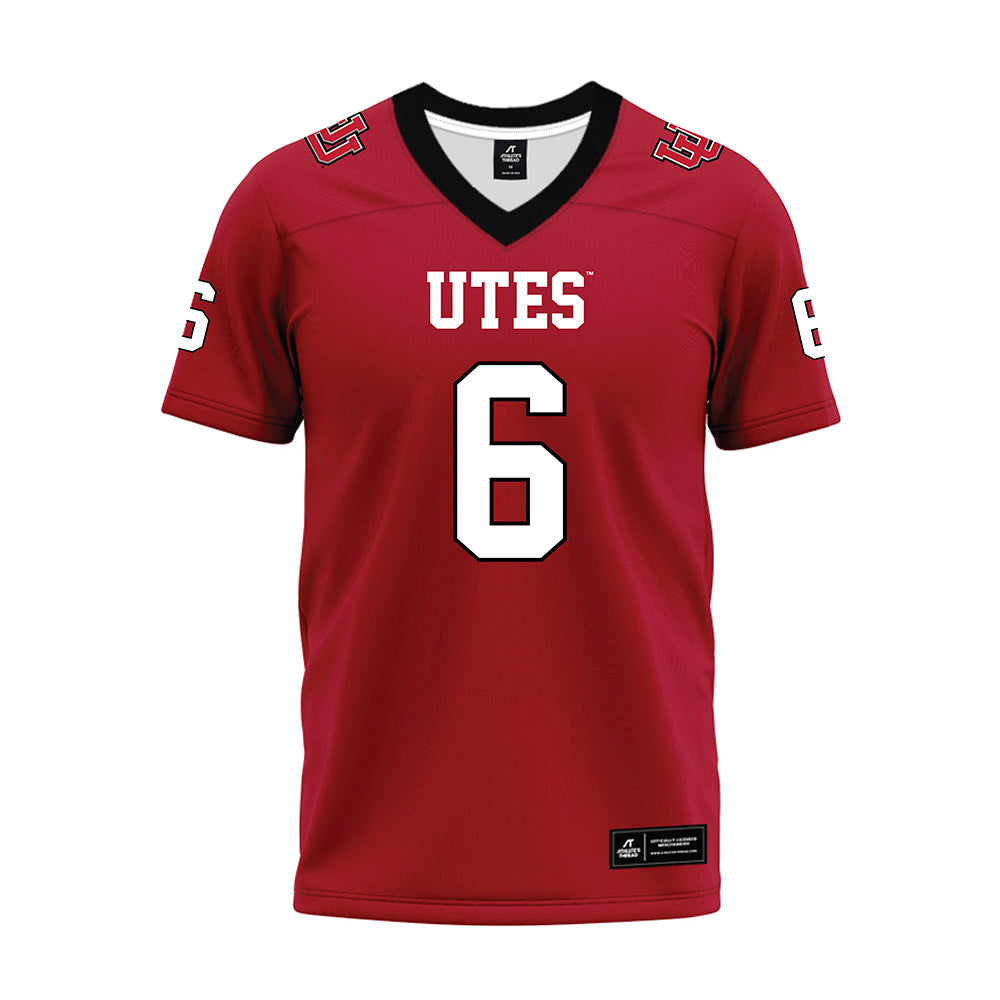 Utah - NCAA Football : Daidren Zipperer - Red Premium Football Jersey-0