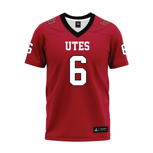 Utah - NCAA Football : Daidren Zipperer - Red Premium Football Jersey-0