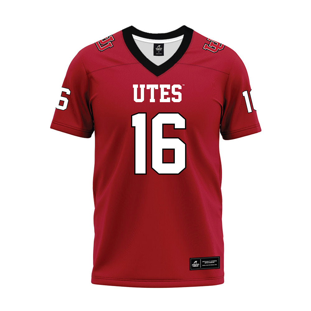 Utah - NCAA Football : Penisimani Takitaki - Red Premium Football Jersey-0