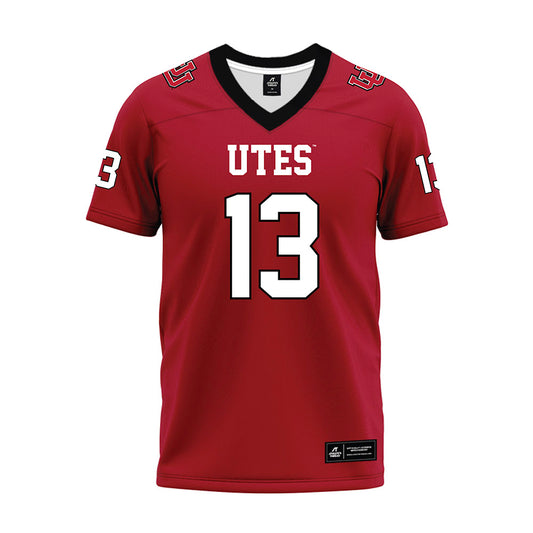 Utah - NCAA Football : Elijah Reed - Red Premium Football Jersey-0