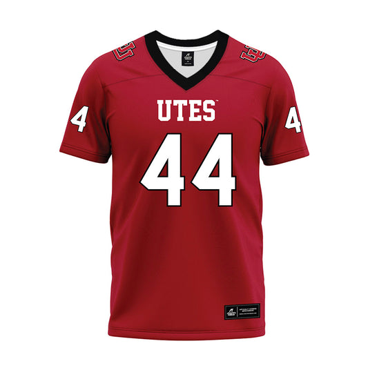 Utah - NCAA Football : Logan Castor - Red Premium Football Jersey-0