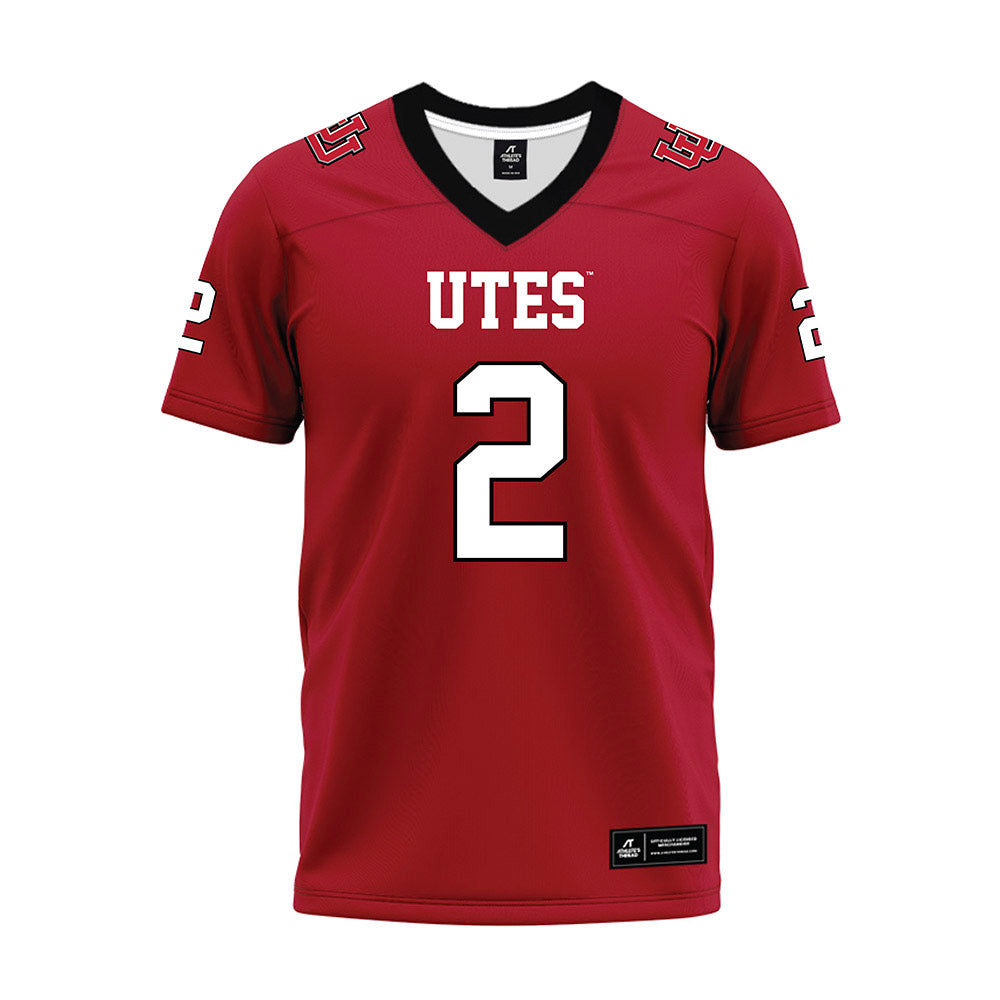 Utah - NCAA Football : Creed Whittemore - Red Premium Football Jersey-0