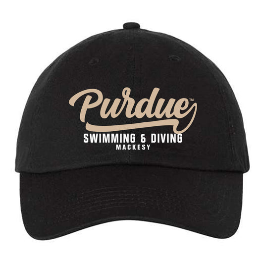Purdue - NCAA Men's Swimming & Diving : Evan Mackesy - Dad Hat-0