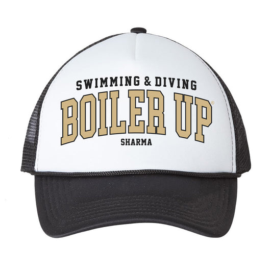 Purdue - NCAA Women's Swimming & Diving : Meghan Sharma - Trucker Hat-0